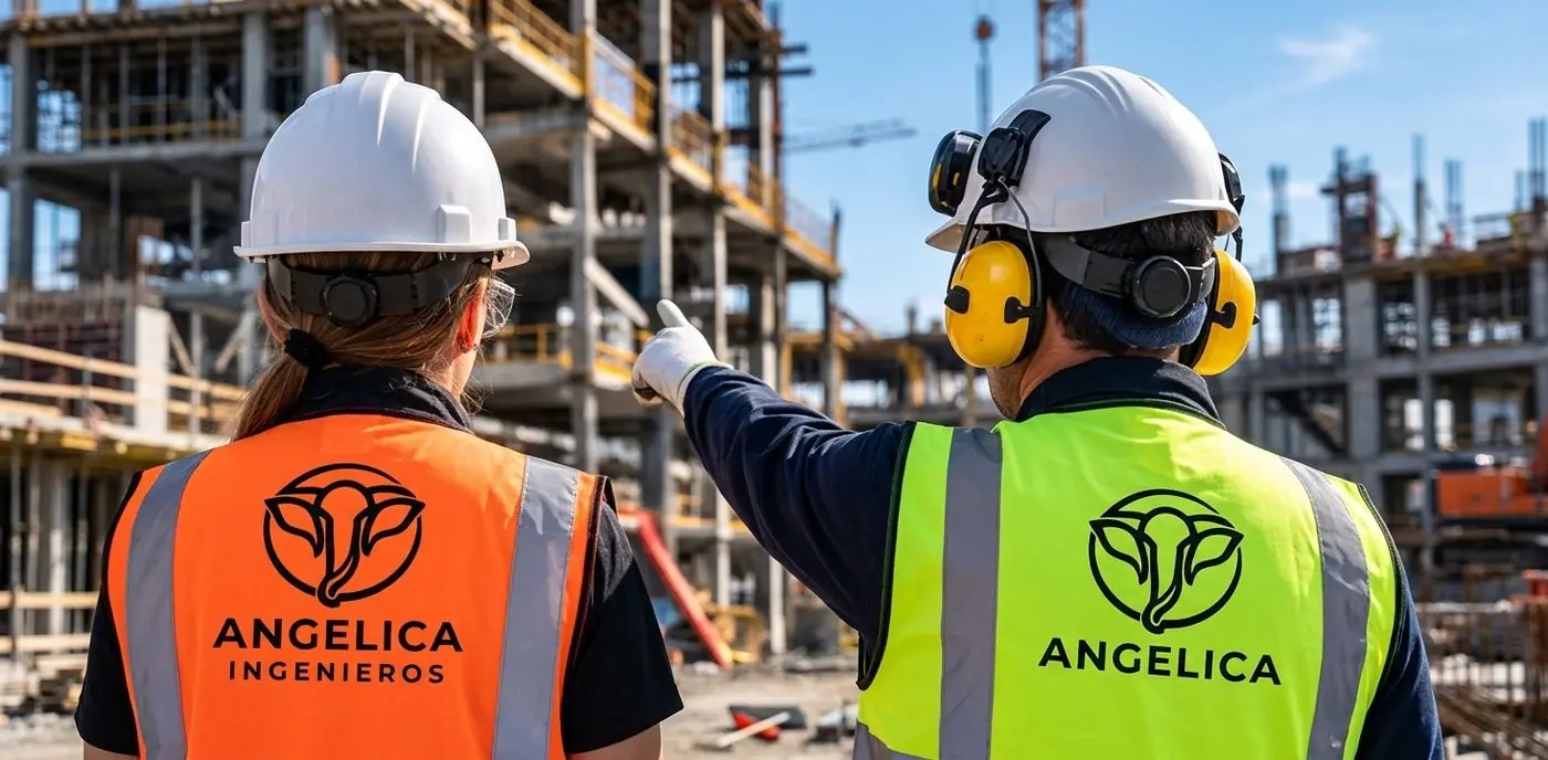 Equipo de ANGELICA INGENIEROS supervisando trabajos en obra